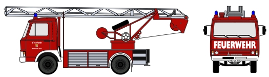 Loewe 4115 - H0 - Iveco Magirus Zeta  90M5 - DL18 Feuerwehr Märkischer Kreis